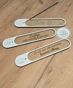 Portaincienso de madera personalizado grabado a láser – Soporte para incienso