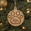 Bola de Navidad personalizada huella mascota o arbolitos en madera – Adorno navideño La Trastienda Regalos
