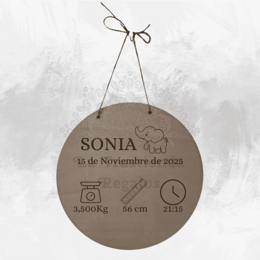 Natalicio circular personalizado