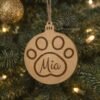 Bola de Navidad personalizada huella mascota o arbolitos en madera – Adorno navideño