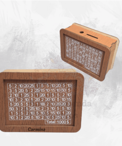 Hucha reto personalizada