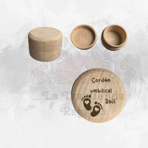 Cajita para el cordón umbilical personalizada