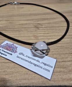 Colgante de piedra energética - cuarzo rosa