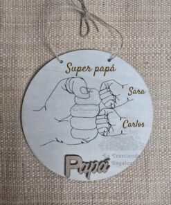 Redondos de madera personalizados Día del Padre (4 modelos)