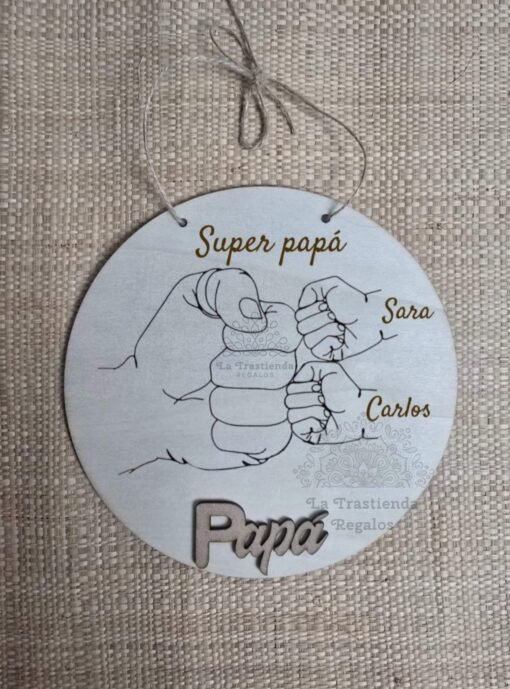Redondos de madera personalizados Día del Padre (4 modelos)