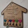 Cuelgallaves familiar de corazones con mensaje personalizado Cuelgallaves familiar de corazones con mensaje personalizado La Trastienda Regalos
