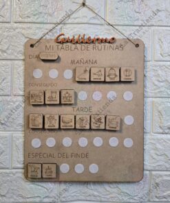 Tabla de rutinas personalizadas