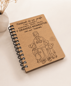 Libreta A5 personalizada para profes y maestros con diseno de ejemplo en portada