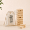 Mini Jenga personalizado con bolsita de tela y marca de agua central La Trastienda Regalos