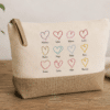 Neceser personalizado para profes y maestros con corazones y nombres modificables