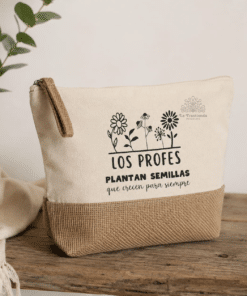 Neceser para profes y maestros con frase Los profes plantan semillas